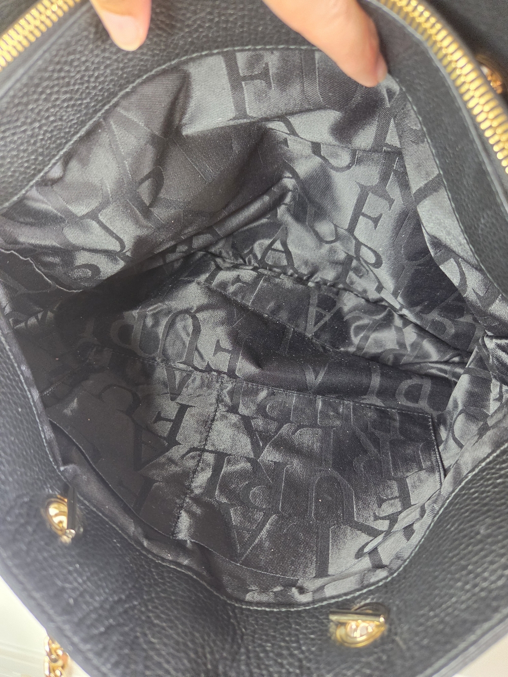 Furla Black Leather Chain-Handle Tote - Picture 13 of 16